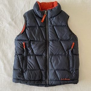 LL Bean Navy Insulated Puffer Vest - Kids size age 5-6